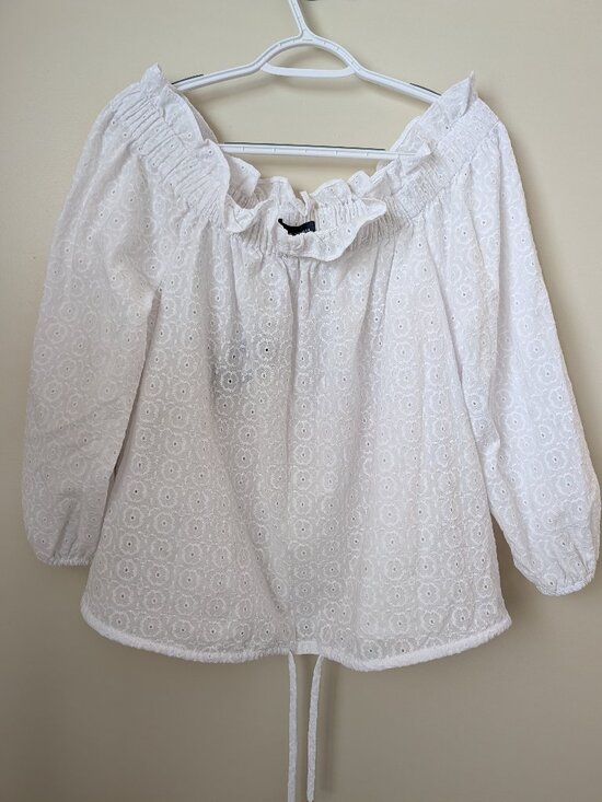 Tommy Hilfiger Tops - Tommy Hilfiger 100% Cotton Eyelet - White XL (NWT)